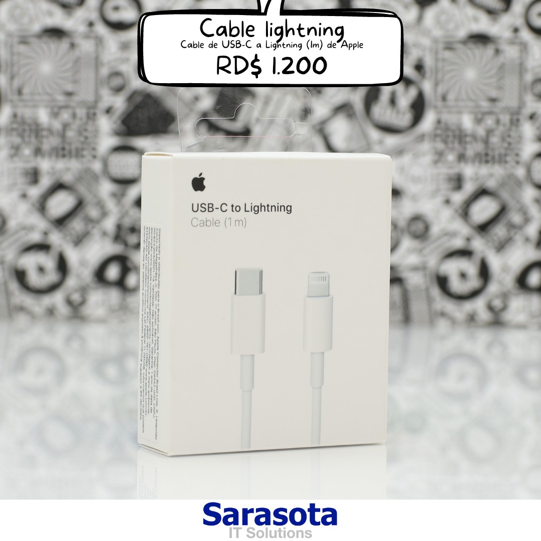celulares y tabletas - Cable de USB-C a Lightning (1m) de Apple