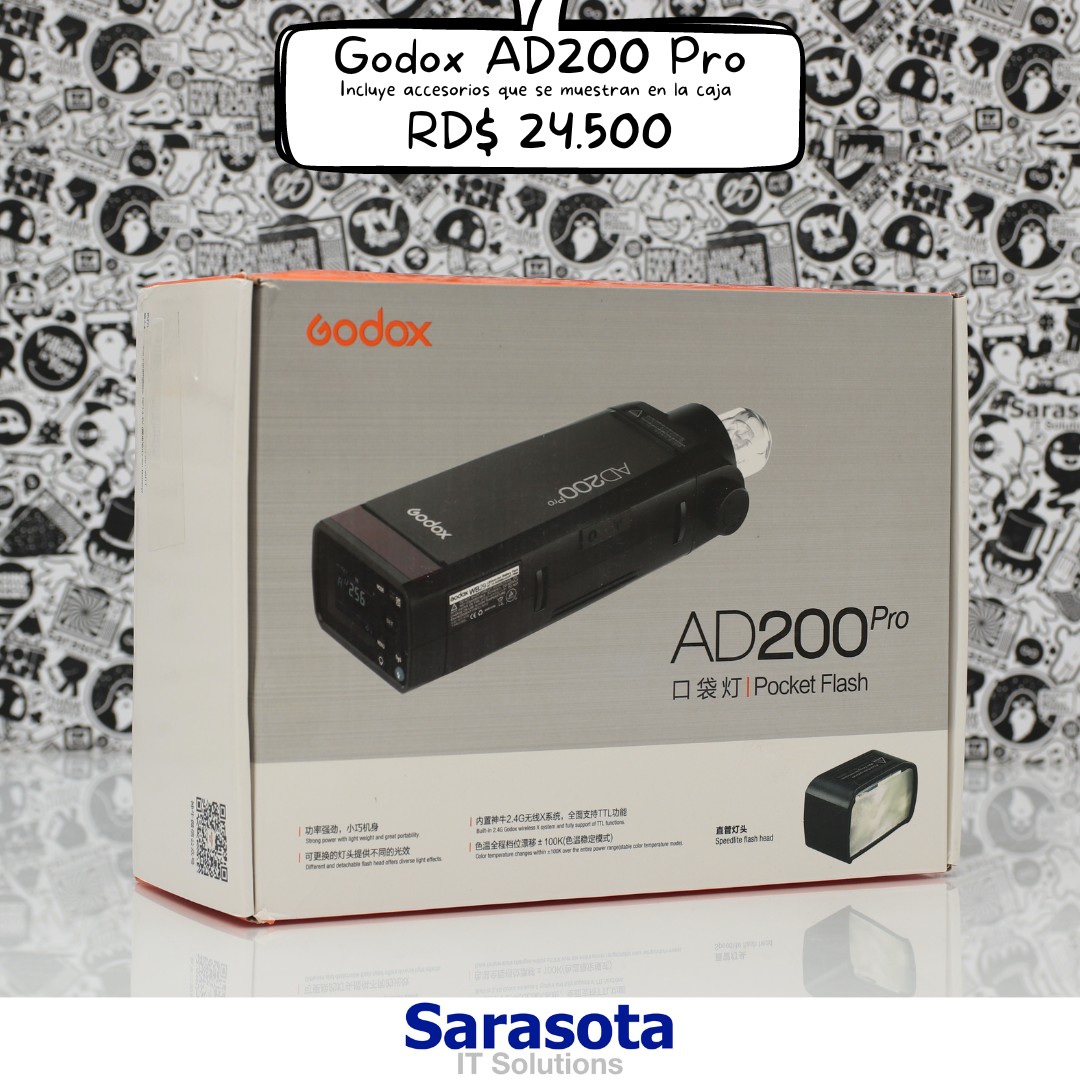 camaras y audio - Flash Godox modelo AD200 Pro (Somos Sarasota) Ad200pro