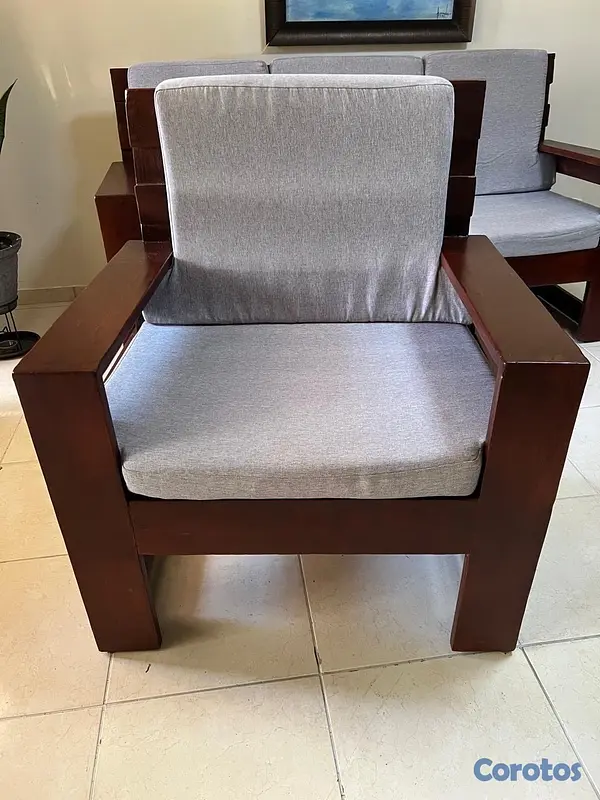 muebles y colchones - JUEGO DE MUEBLE EN MADERA 2