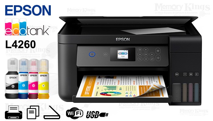 impresoras y scanners - MULTIFUNCIONAL EPSON ECOTANK L4260 BOTELLA DE TINTA DE FABRICA,Wi-Fi,DUPLEX 