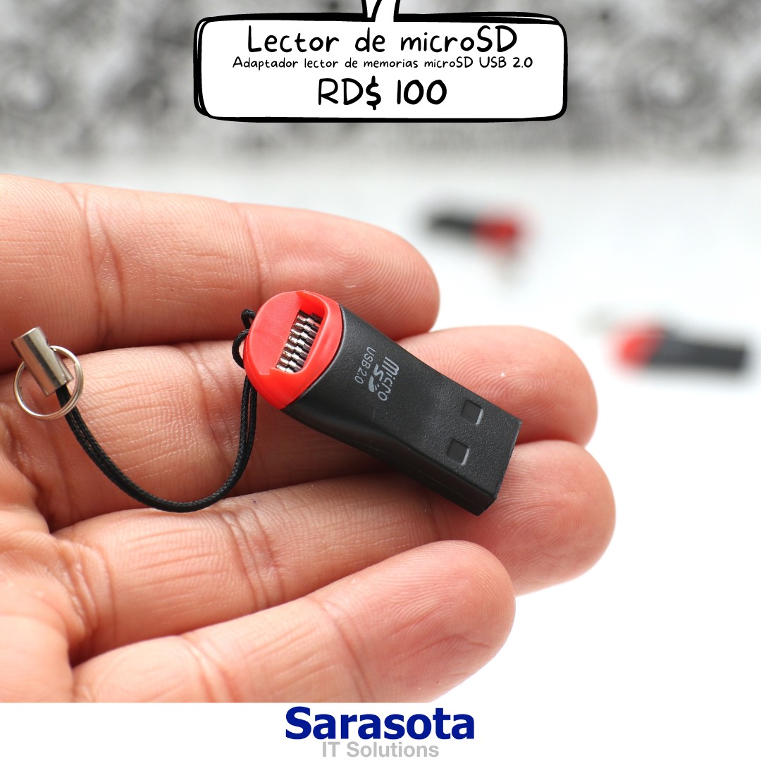accesorios para electronica - Lector o Adaptador de memorias microSD USB 2.0