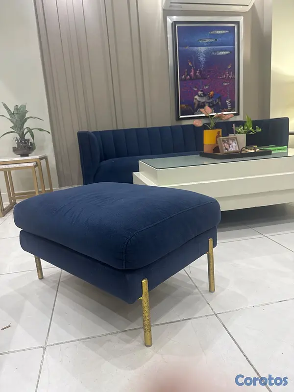 muebles y colchones - Sofa de 3 asientos con othman, Ilumel  8