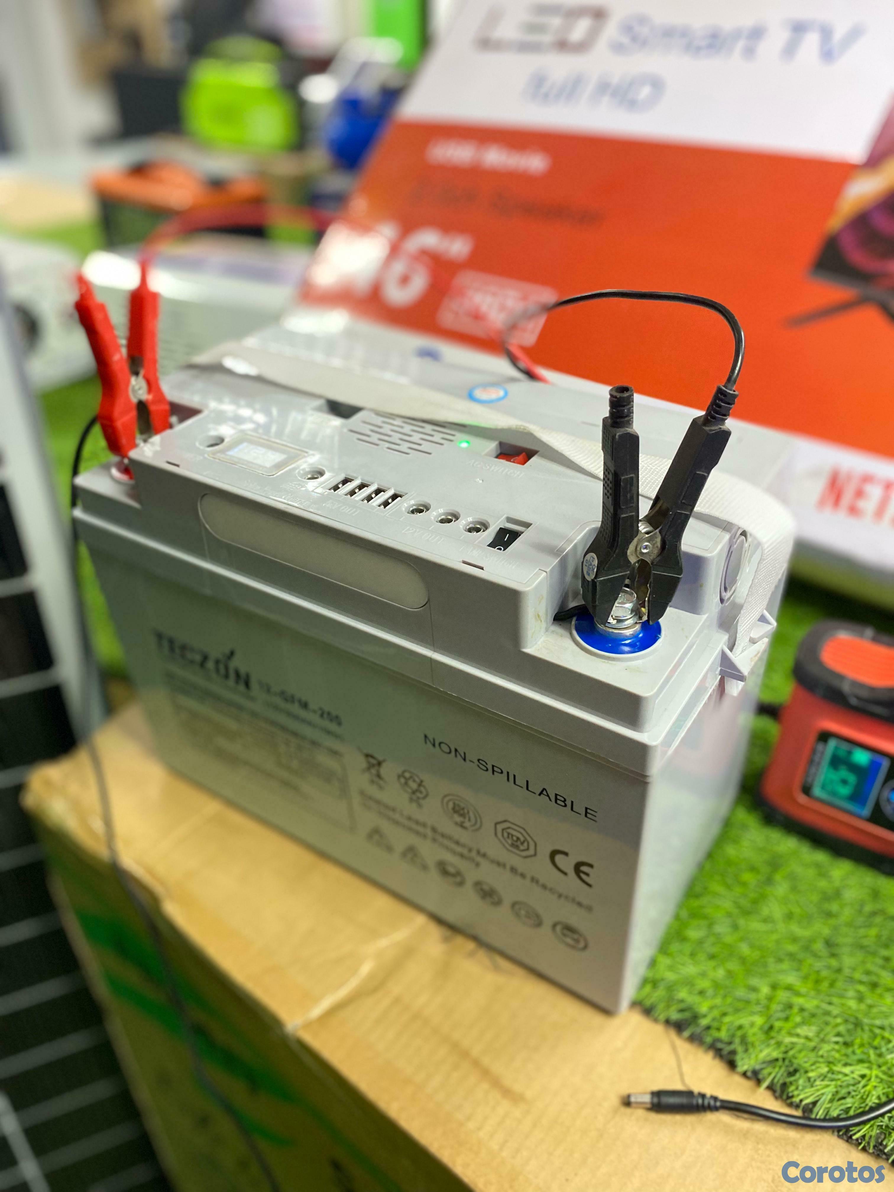 plantas e inversores - Batería Teczon con inversor integrado salida 110 volt disponible ✔️