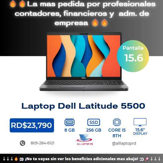 computadoras y laptops - 📢 Laptop Dell Latitude 5500 💻    0