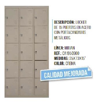 articulos de oficina - locker de metal de 6, 9, 12, 15 y 18 puertas, casilleros
