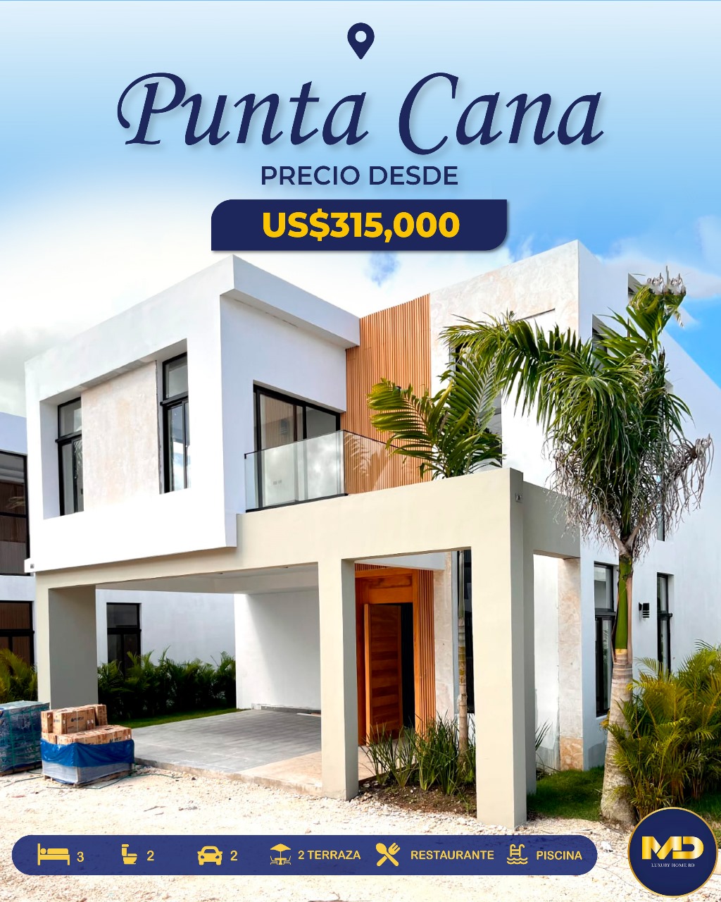 casas - Hermosa Villa con piscina y balcón ubicada en Los Pinos  0
