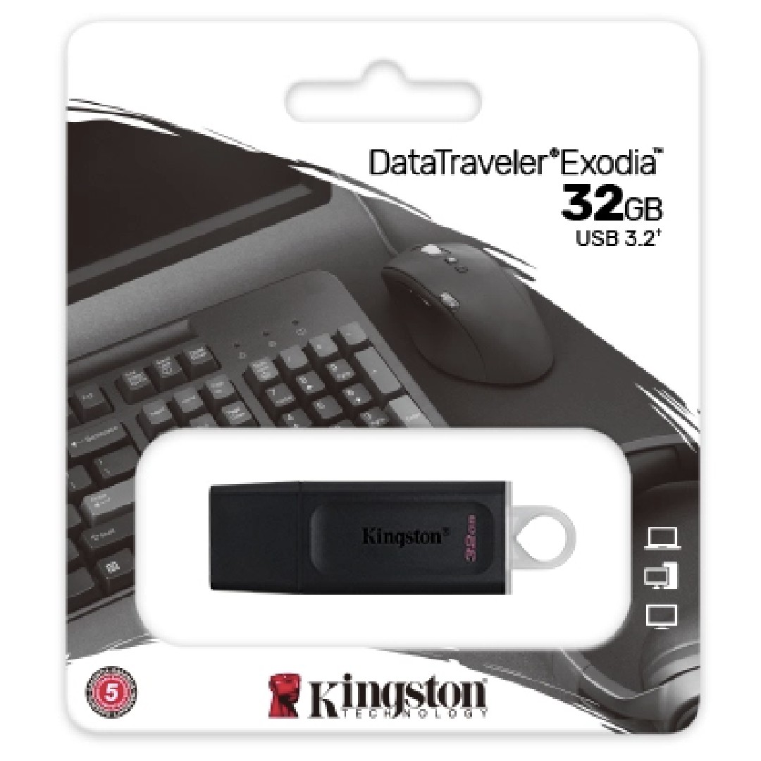 computadoras y laptops - Memoria Usb 3.2 32gb Data Traveler Exodia Generacion 1 Kingston