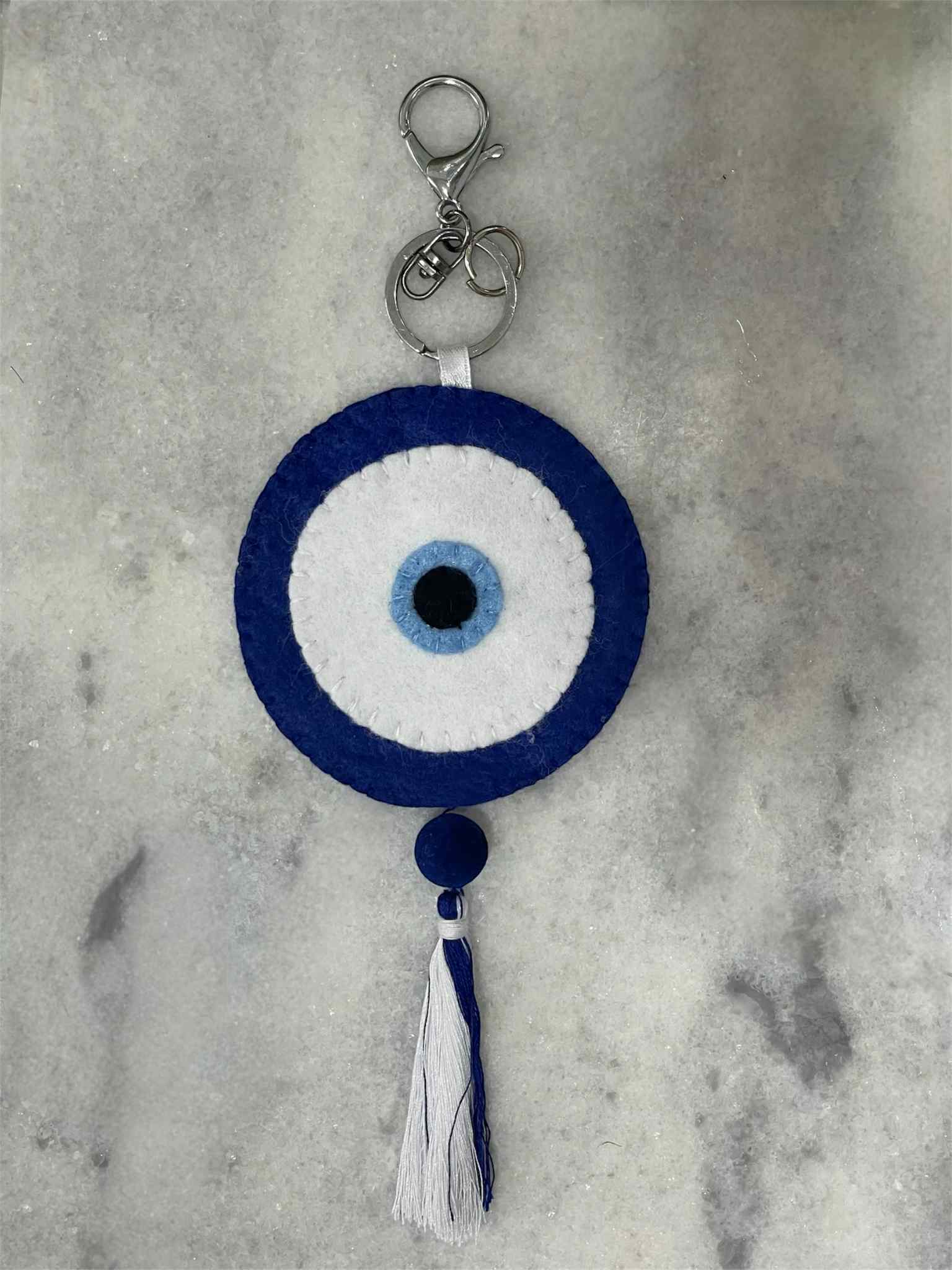 joyas, relojes y accesorios - Llavero de ojo turco contra las malas vibras de fieltro 1