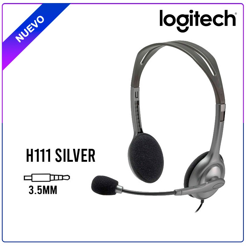 computadoras y laptops - AUDIFONO CON MICROFONO LOGITECH H111 STEREO, 3.5" INPUT. 0