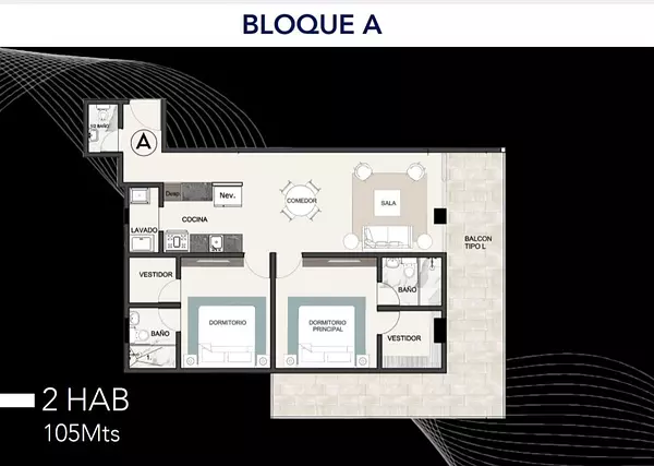 apartamentos - Apartamento  de venta en la mejor zona de el  Millón 5