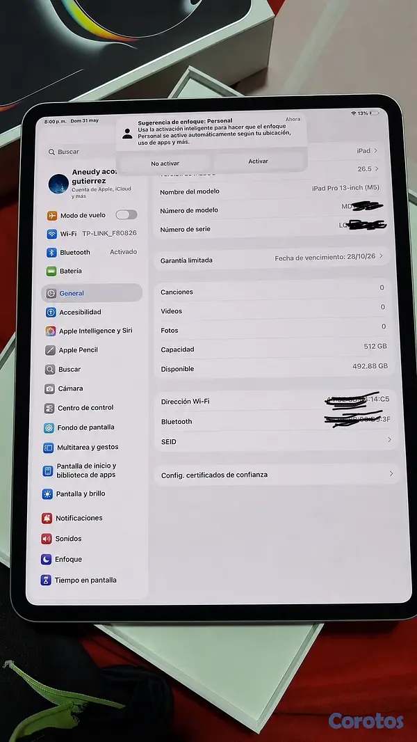 celulares y tabletas - iPad Pro M5  4