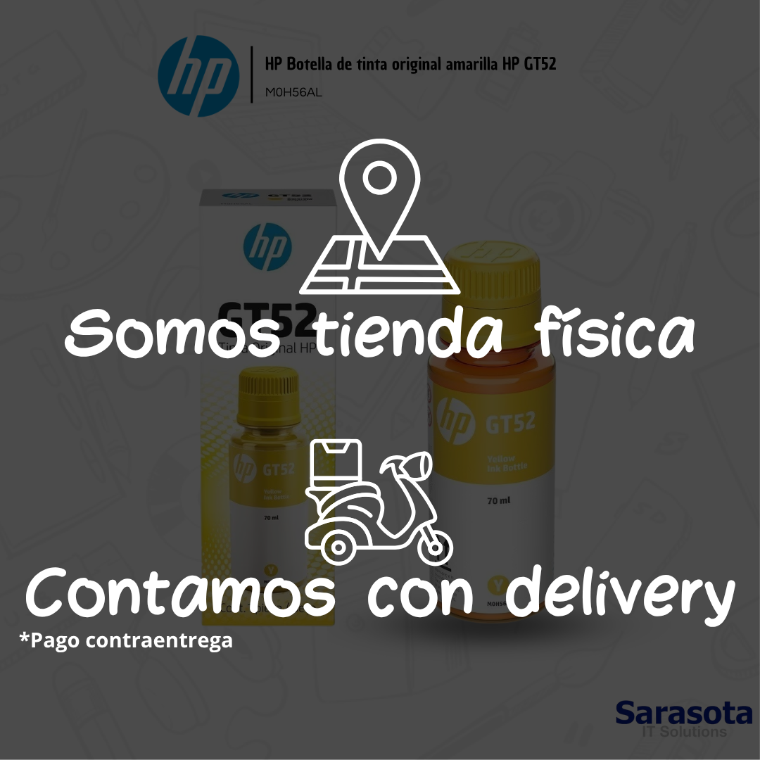 accesorios para electronica - HP Botella de tinta original amarilla HP GT52 2