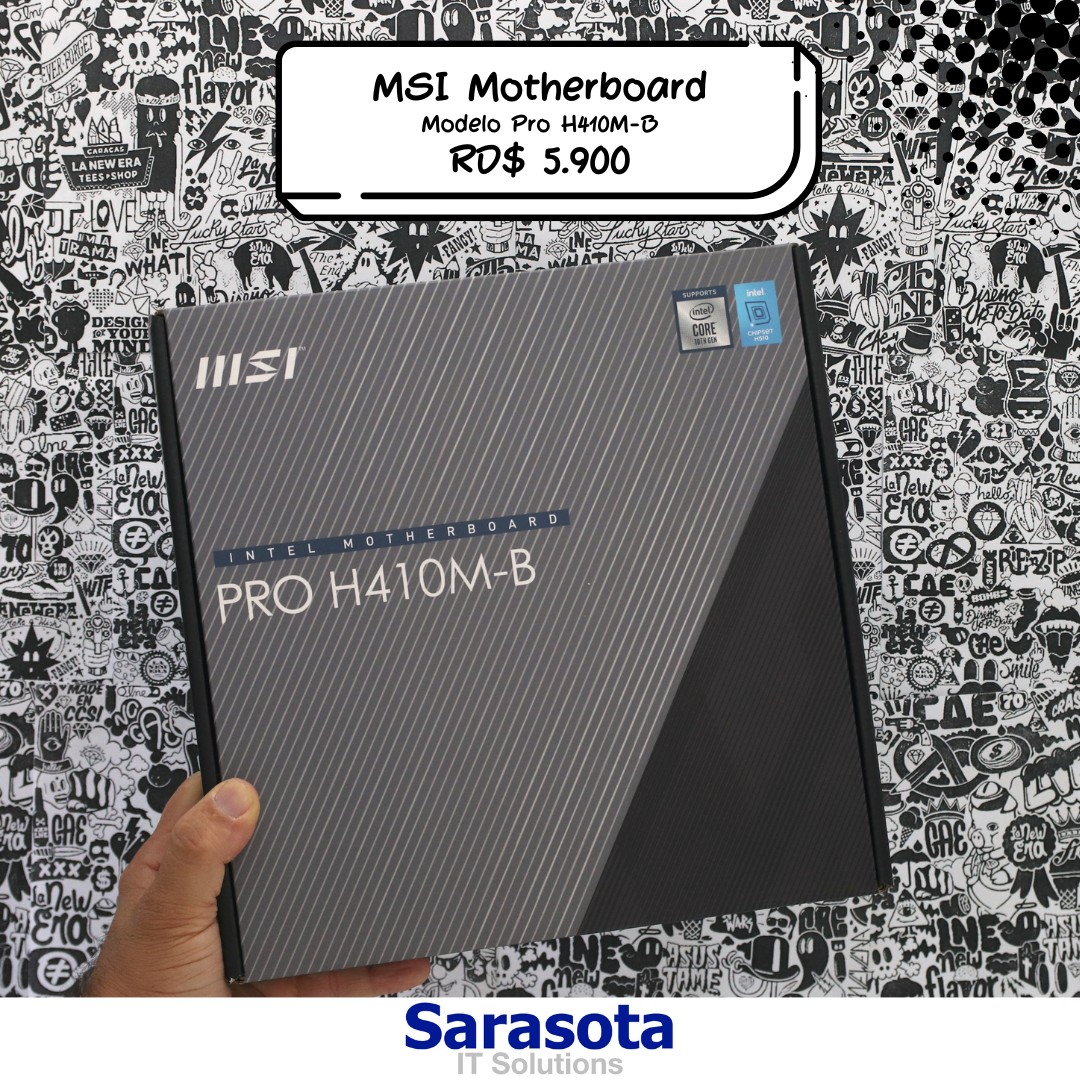 accesorios para electronica - MSI Motherboard H410M-B Pro Somos Sarasota