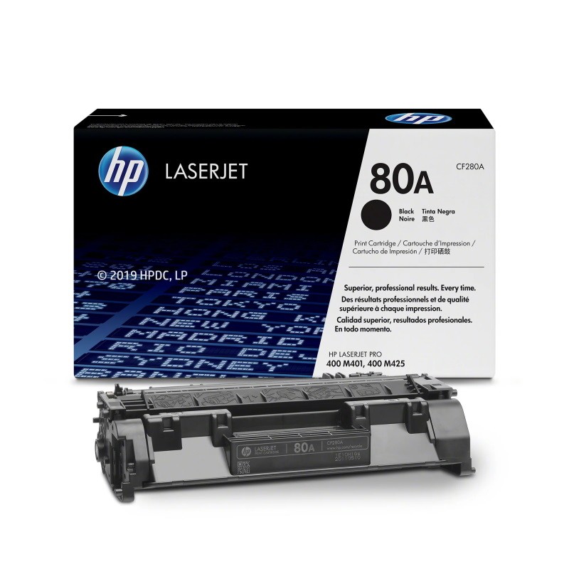 impresoras y scanners - TONER HP 80A NEGRO LASERJET ORIGINAL (CF280A)

