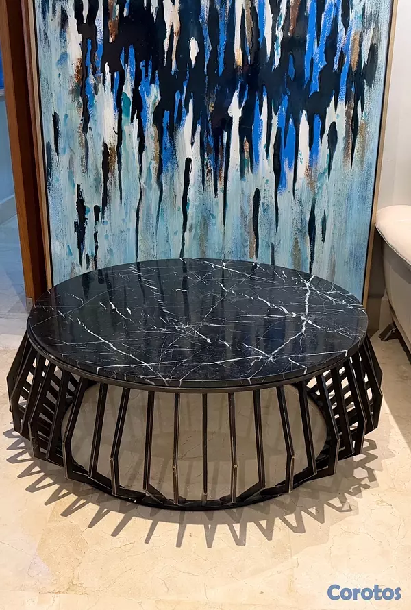 decoración y accesorios - Mesa de centro topé mármol  2