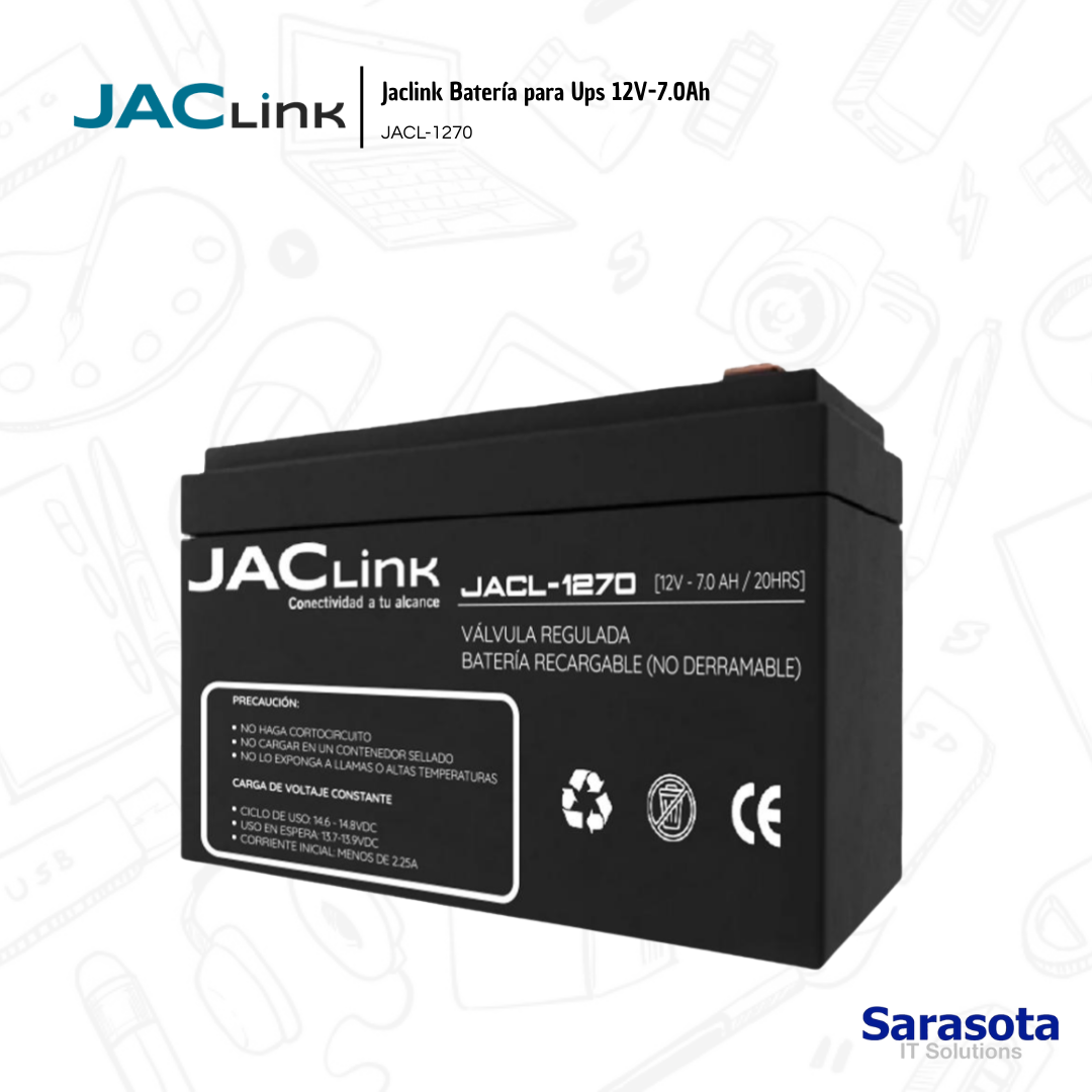 accesorios para electronica - Jaclink Batería para Ups 12V-7.0Ah 0