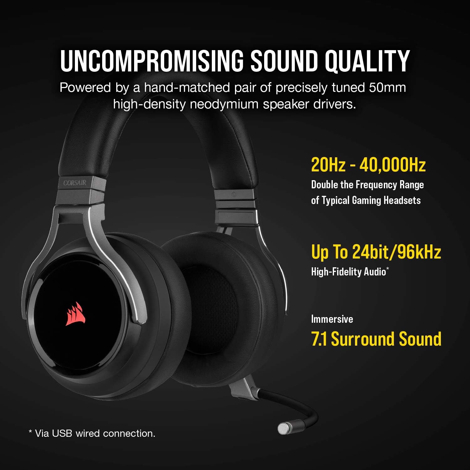 consolas y videojuegos - Corsair Virtuoso RGB Wireless Gaming Headset  3