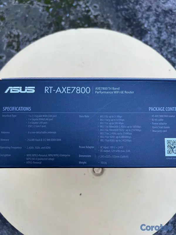 computadoras y laptops - Router/Repetidor Asus RT-AXE7800 Tri Band WiFi 6E 4