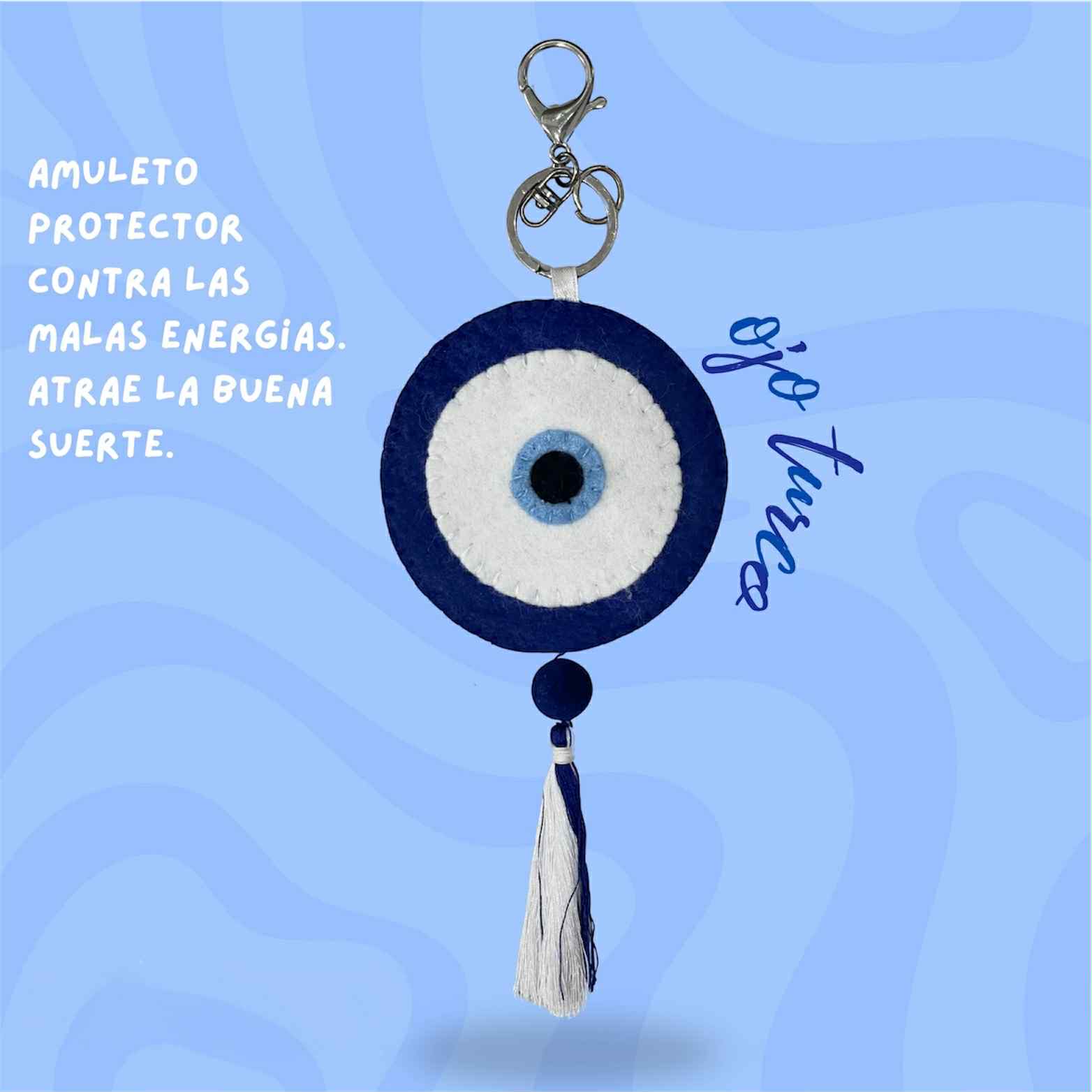 joyas, relojes y accesorios - Llavero de ojo turco contra las malas vibras de fieltro 2