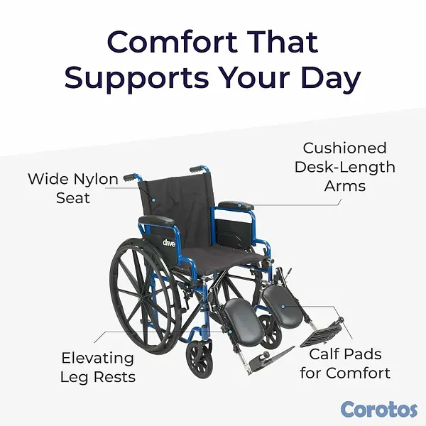 Salud y Equipamiento Médico - Silla de ruedas plegable y ligera marca Drive Medi 2