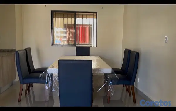 muebles y colchones - Comedor Camila de seis sillas con superficie de mármol puro  8