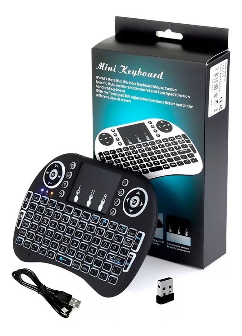 consolas y videojuegos - mini teclado con luces para tv,ps3,ps4 y pc