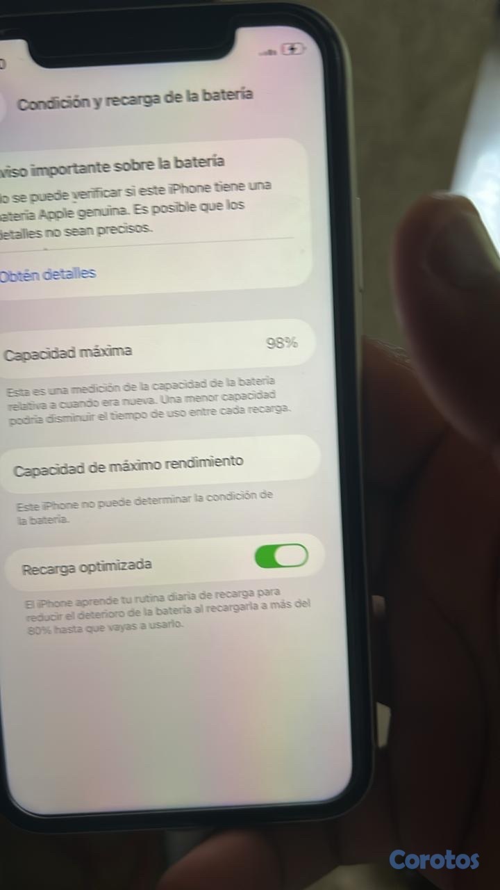 celulares y tabletas - iPhone 11 normal, nunca destapado, bypass , bateria en 98 nuevo 3