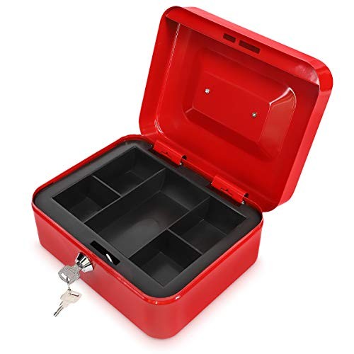 otros electronicos - Cajón de efectivo y monedas de metal resistente de 25 cms con 5 bandejas de dine