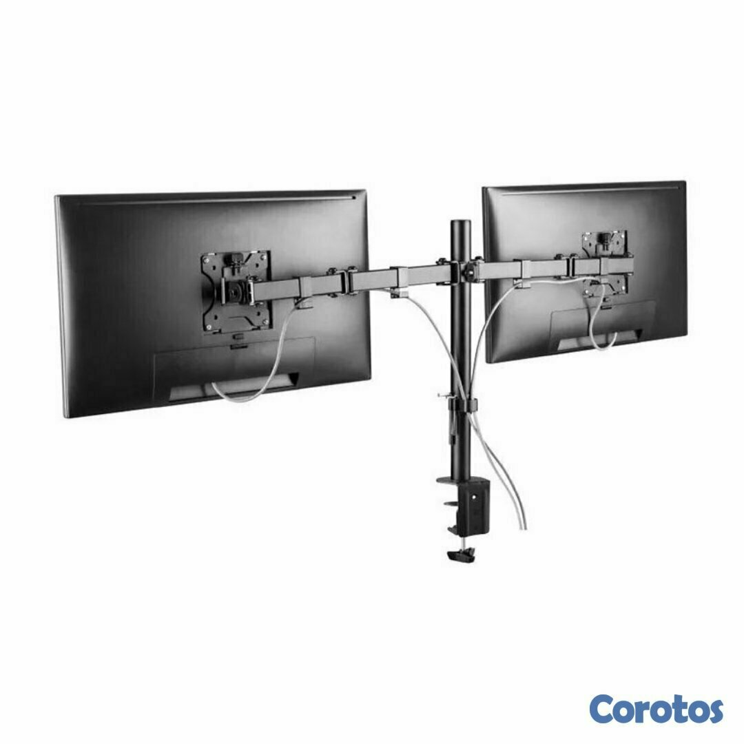 computadoras y laptops - SOPORTE PARA MONITOR LCD KLIPX DOBLE, PARA DOS MONITORES, 13-32 pulgadas  2