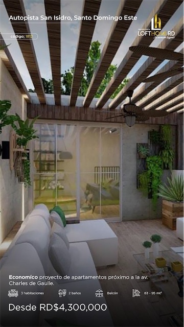 apartamentos - Venta de apartamentos en la Autopista de San Isidro Santo Domingo este  1