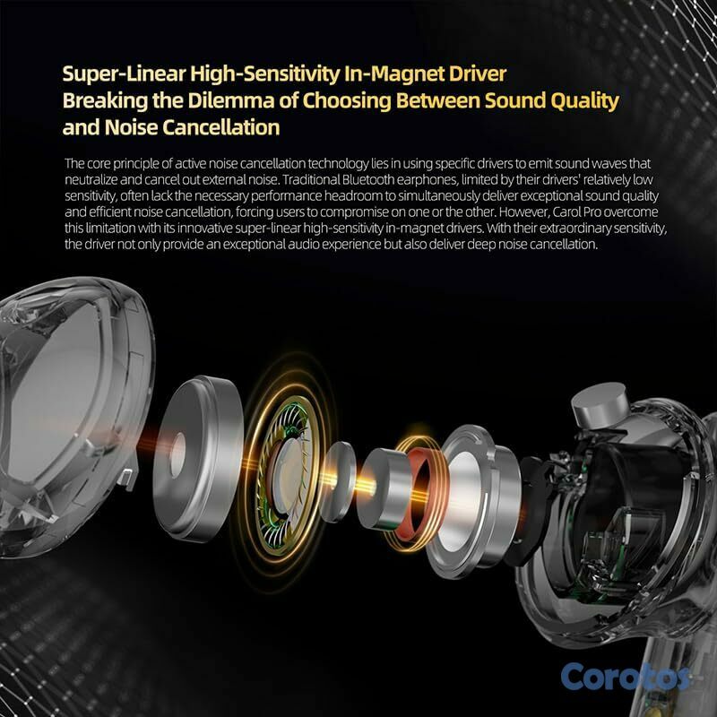 camaras y audio - KZ Carol Pro TWS Earbuds Bluetooth 5.4, LDAC, ANC 4