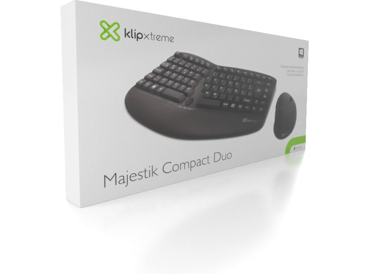 computadoras y laptops - TECLADO MOUSE KLIPX, INALAMBRICO, ERGONOMICO, MULTIMEDIA, BLACK, ESPAÑOL 1