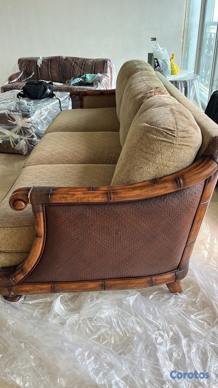 muebles y colchones - Sofa en tela como nuevo 2