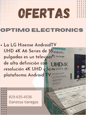 tv - La LG Hisense AndroidTV UHD 4K A6 Series de 55 pulgadas