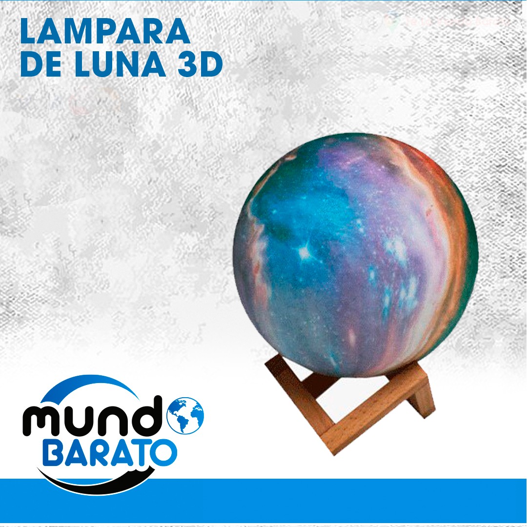 decoración y accesorios - Lampara Luna 3D Satelite Luz recargable multifunción Noche estrellas