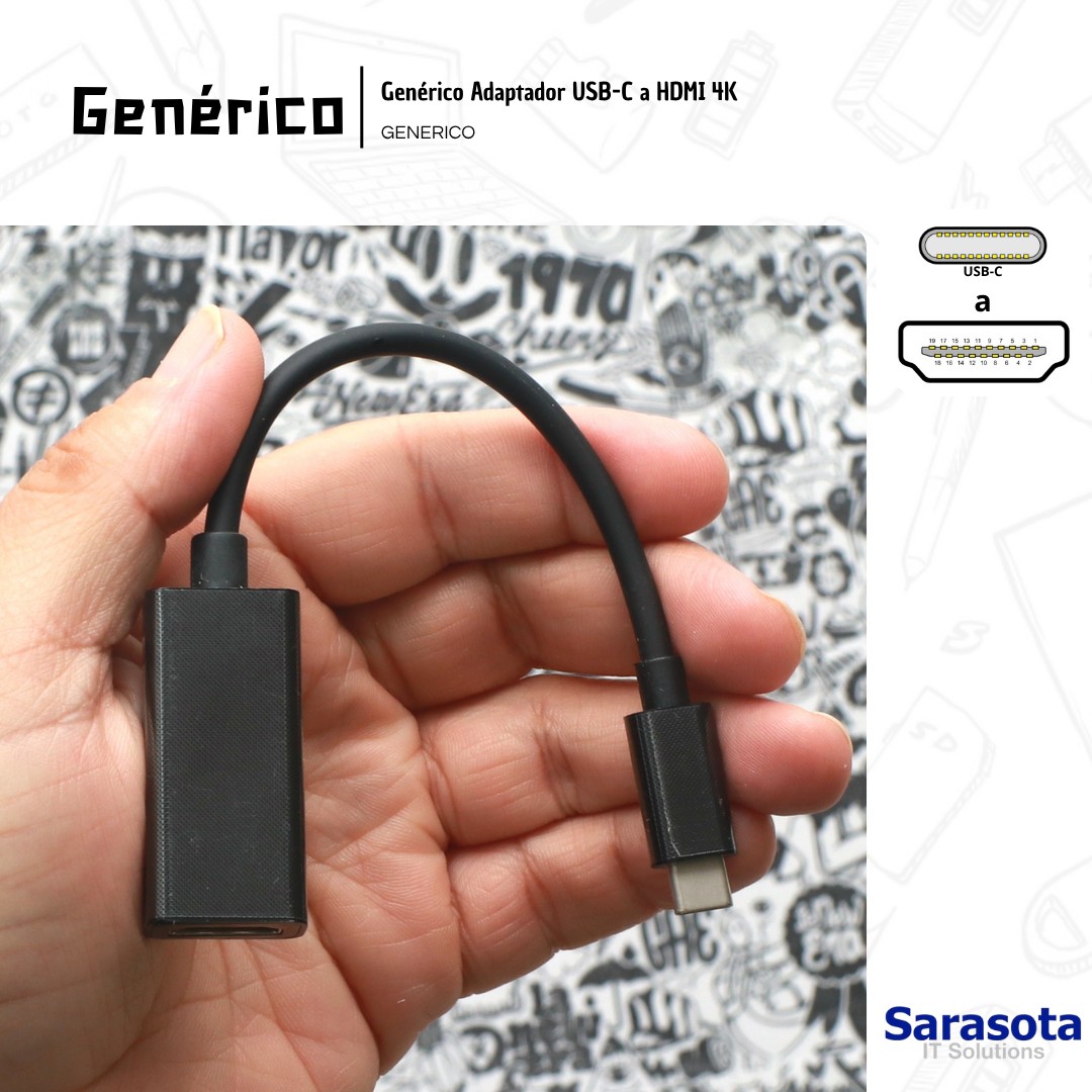 accesorios para electronica - Adaptador USB-C a HDMI 4K 1