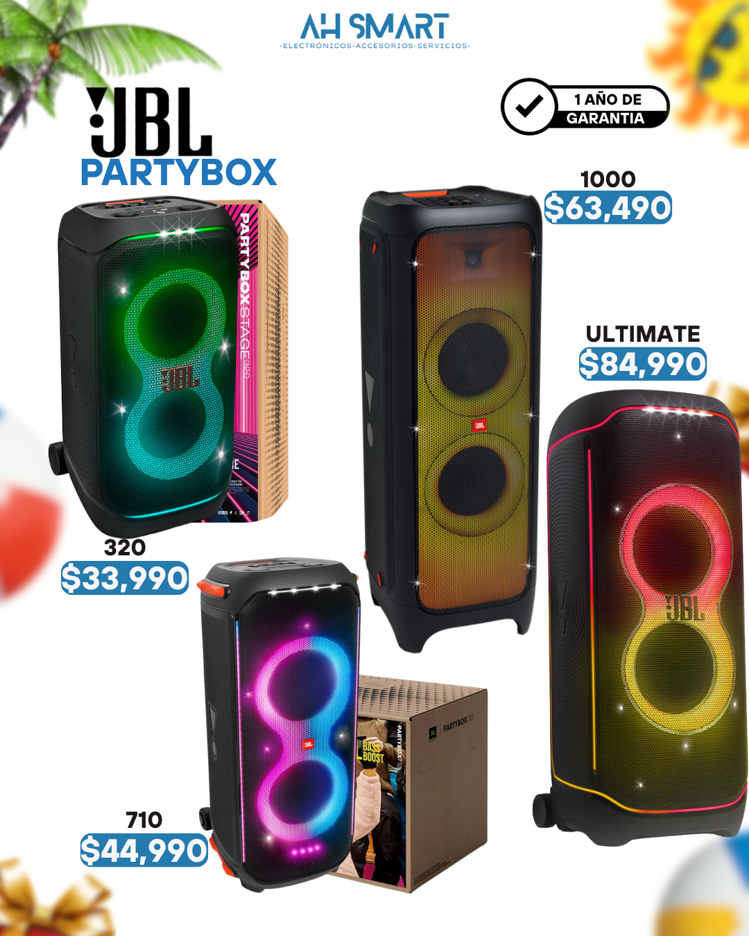 camaras y audio - JBL PartyBox (320, 710, 1000, Ultimate) Selladas