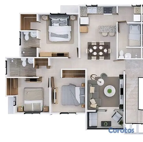 apartamentos - Apartamento en alquiler  4