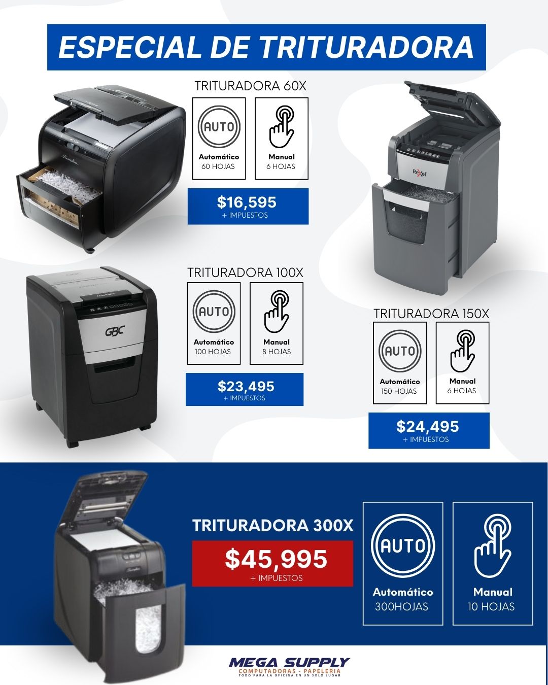 impresoras y scanners - TRITURADORA DE ALTO VOLUMEN Y CALIDAD GBC 