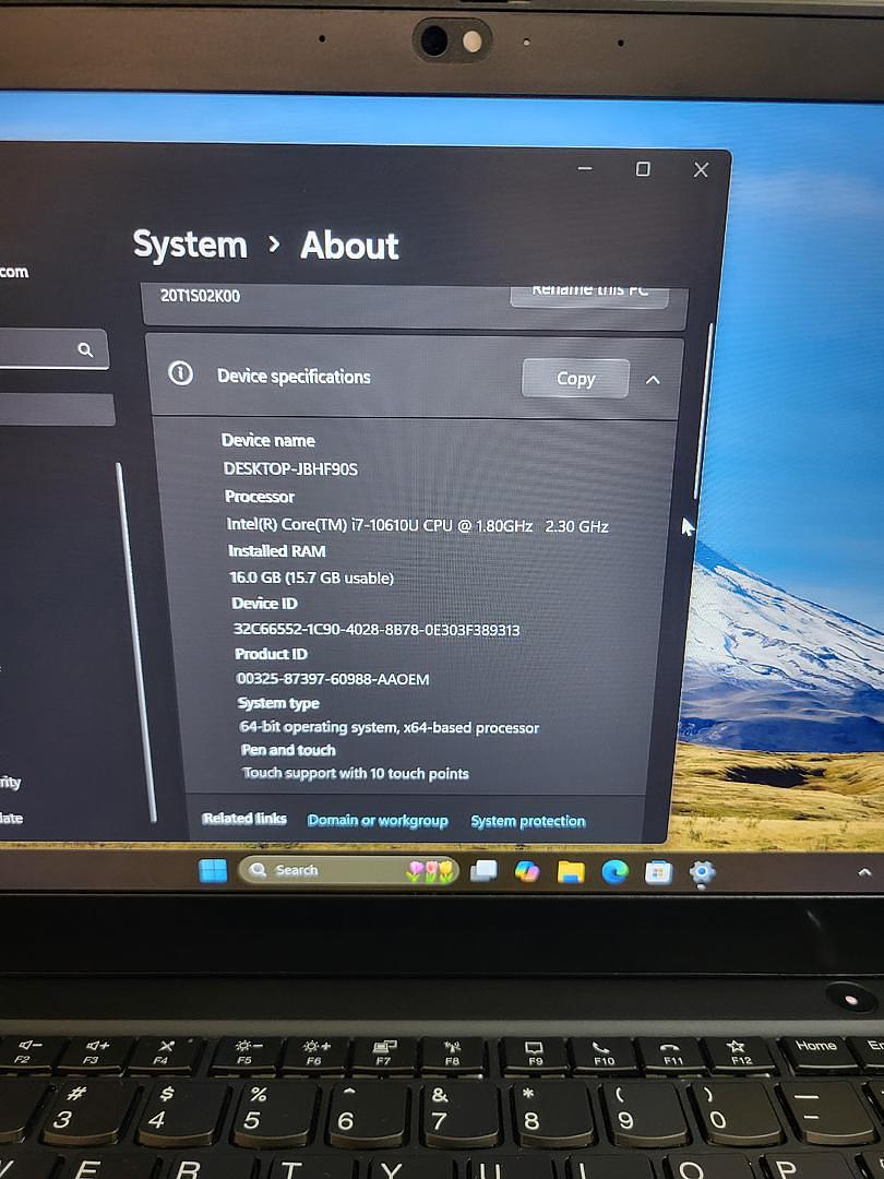 computadoras y laptops - LENOVO THINKPAD  T14S 10TH >i7
>1TB  2