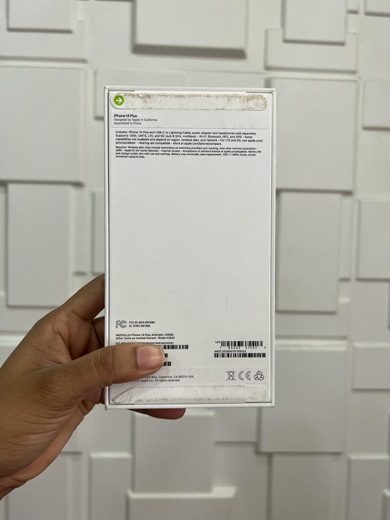 celulares y tabletas - iPhone 14 Plus 256gb E-Sim Midnight Sellado  2