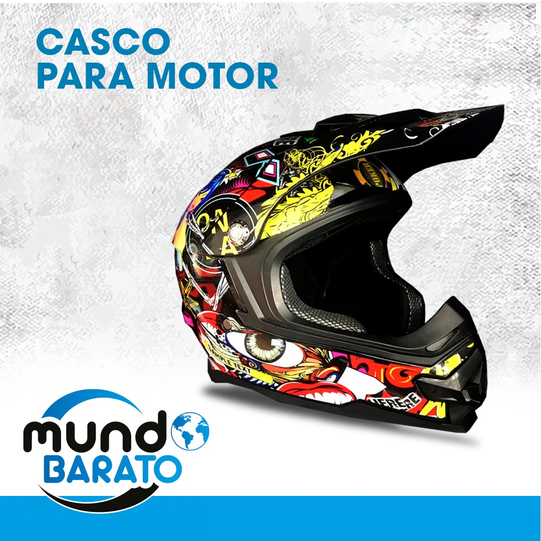 deportes - Casco Motocross Moto Motorizado VARIEDAD COLORES Pasola Motorista Motor 1