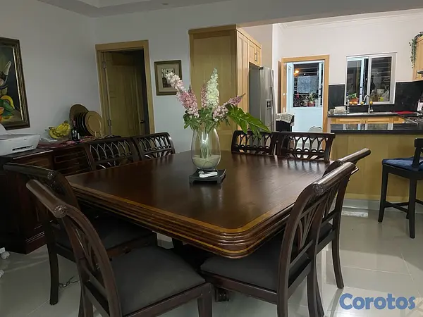 muebles y colchones - ✨ Juego de Comedor de Caoba de 8 Sillas con Credenza en Venta ✨ 4