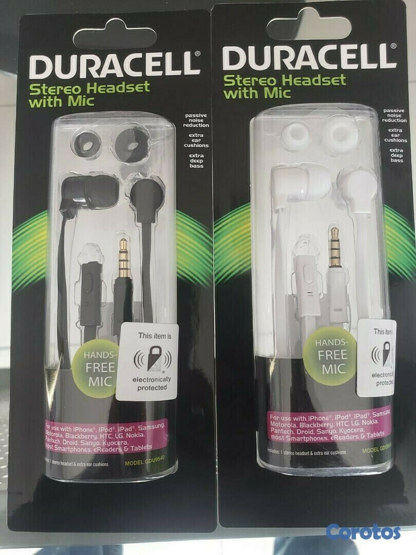 computadoras y laptops - ESPECIAL AUDIFONOS CON MICROFONO  DURACELL ,ALTA CALIDAD 