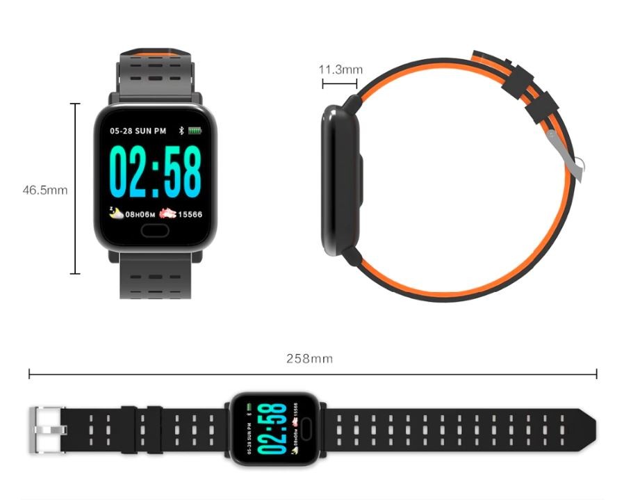 accesorios para electronica - Smartwatch fitness A6, monitorea tu salud y recibe las notificaciones de mensaje 3