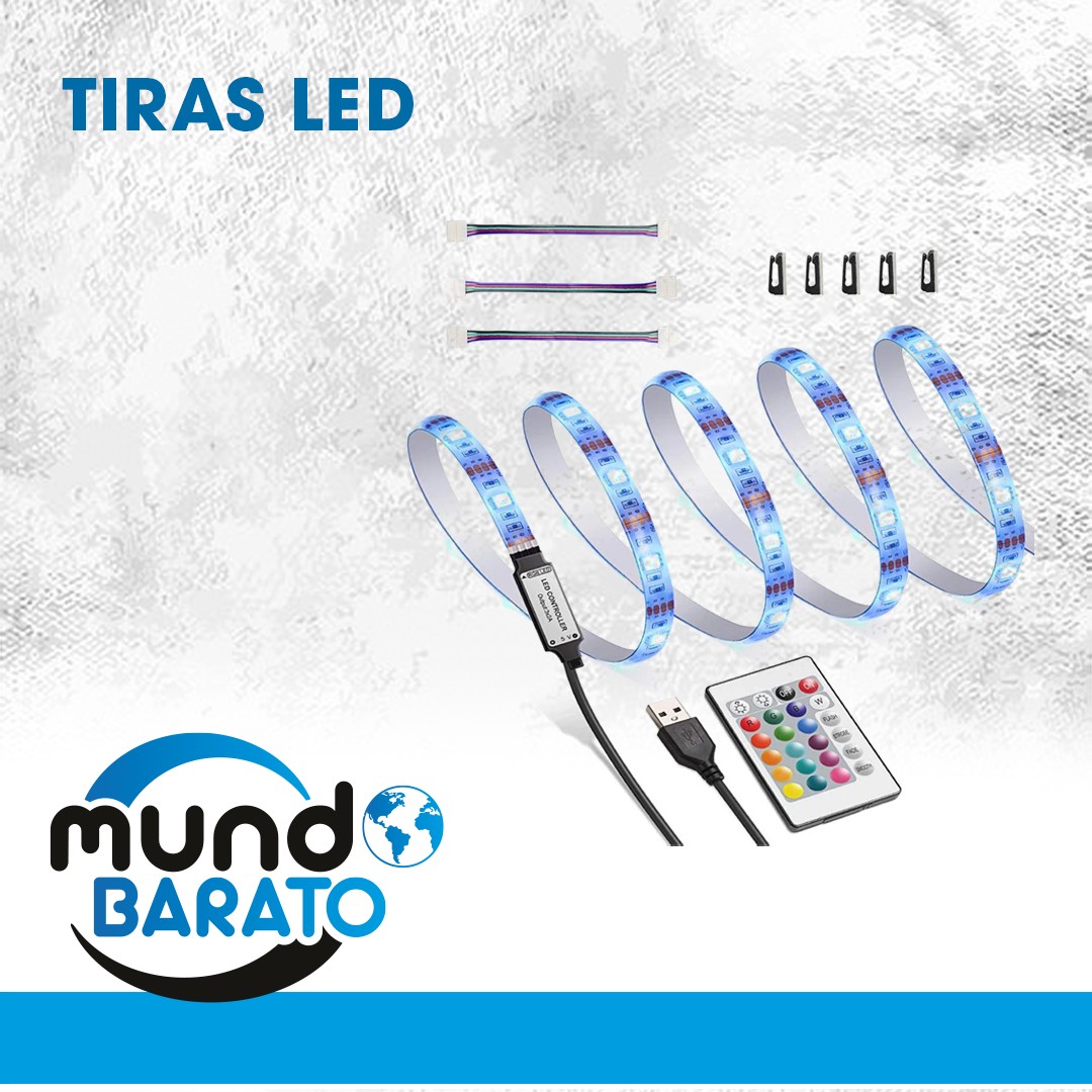 accesorios para electronica - Tira Led Luz para decoración ultrabrillante flexible colorida tiktok fondo tv 0