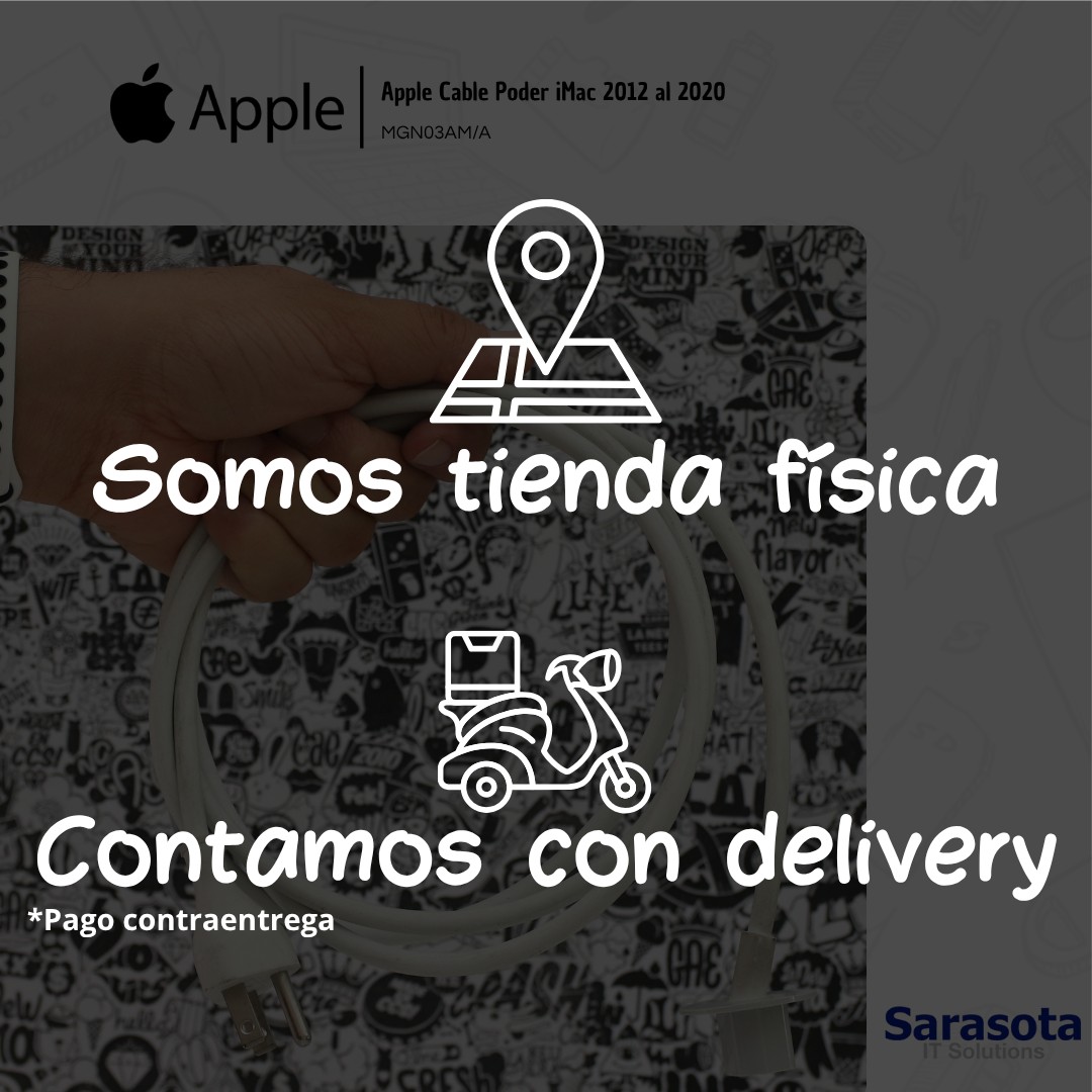 accesorios para electronica - Apple Cable de poder blanco para iMac 3
