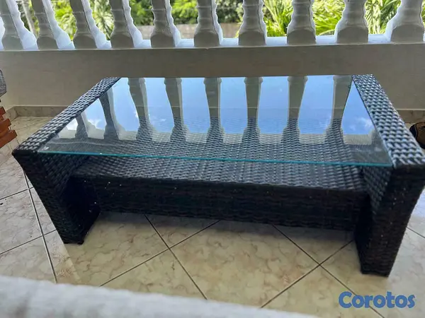 muebles y colchones - Mesa de vidrio en excelente estado 2