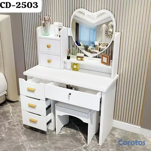 decoración y accesorios - Tocador (Vanity) con Tabure (*Banquito*) 

Medidas: 85x39x130cm.
 3