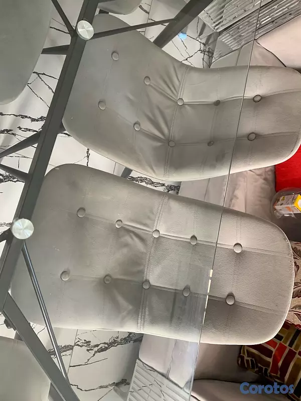 muebles y colchones - juego comedor Cristal de 6 sillas  11